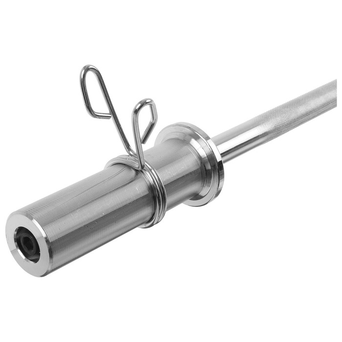 Гриф прямой с замками ONLYTOP, вес 6,3 кг, 120 см, d=50 мм, до 150 кг Гриф прямой с замками ONLYTOP, вес 6,3 кг, 120 см, d=50 мм, до 150 кг