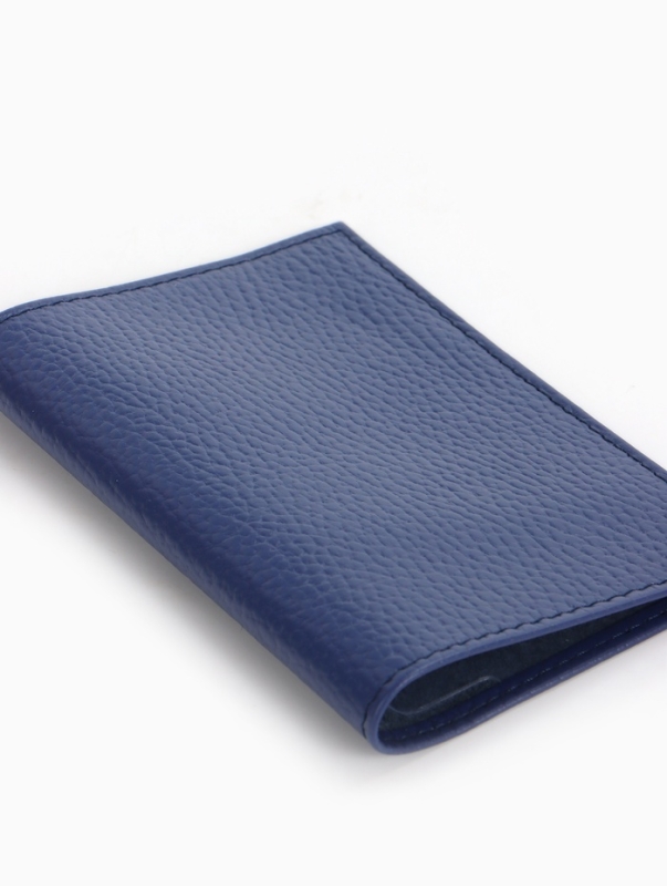 Обложка для паспорта 9,5*0,5*13,5, загран, флотер синий (12)