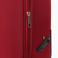 Чемодан на колёсах TEXTURA, текстильный, кодовый замок, с увеличением, 36&times;25&times;58 см, 20", красный