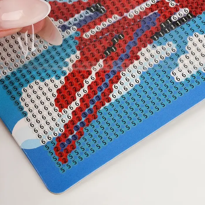 Алмазная мозаика с частичным заполнением на подставке для детей &laquo;Самолет&raquo;, 10&times;15 см, набор для творчества