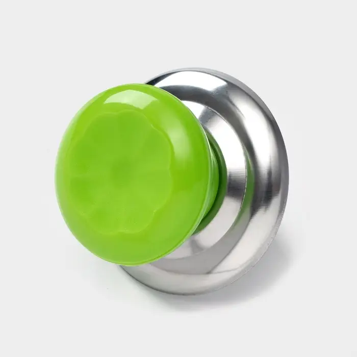 Ручка для крышки на посуду Доляна «Гевни», d=4,5 см, цвет зелёный Ручка для крышки на посуду Доляна «Гевни», d=4,5 см, цвет зелёный