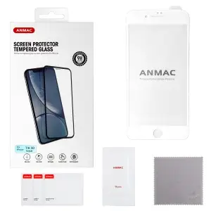 Защитное стекло для iPhone 7/8 3D ANMAC белое усиленное Арт. 1137187