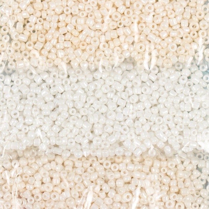 Бисер круглый 12/0  Бисер круглый 12/0 "Облако" жемчужные 6 цветов х 20 гр 20х8 см