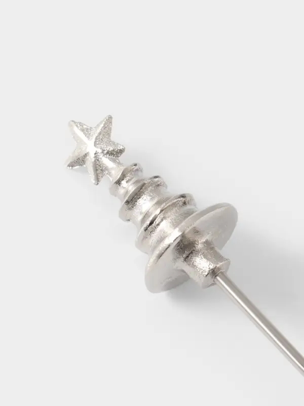 Гаситель для свечей &laquo;Ёлочка со звездой&raquo;, 33.5&times;5&times;8 см, алюминий