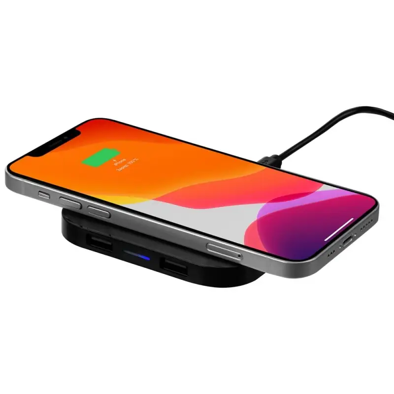 Беспроводное зарядное устройство Interra Plus, черное Беспроводное зарядное устройство Interra Plus, черное