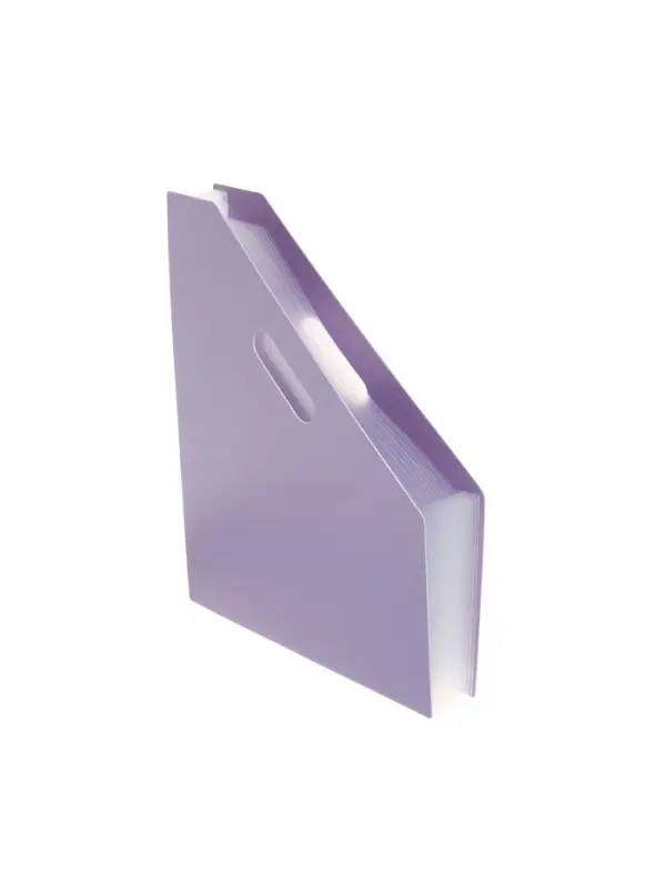 Лоток для бумаг Calligrata, А4, вертикальный, пластиковый, 12 отделений, фиолетовый