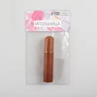 Игольница-туба, 8.5&times;1.7&times;1.7 см, коричневая