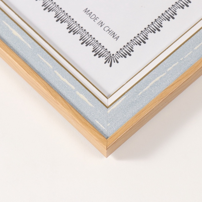 Фоторамка пластик формат А4 Фоторамка пластик формат А4 "Антик" голубая с белой полосой 1,5х24,8х33,5 см