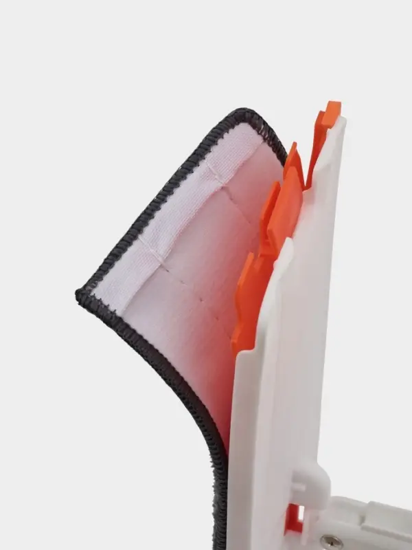 Швабра плоская с вертикальным отжимом и водосгоном Raccoon, стальная ручка, насадка микрофибра, 39&times;11.5&times;130 см