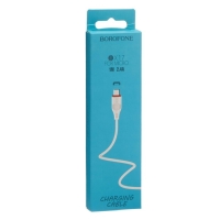 Кабель Borofone BX17, micro USB - USB, 2,4 А, 1 м, белый