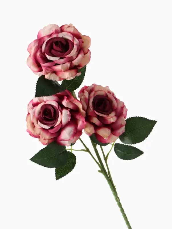 Цветы искусственные &laquo;Роза Палома&raquo;, d=8 см, h=53 см, тёмно-сиреневые