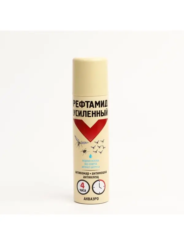 Средство от комаров, мошек и клещей &laquo; Рефтамид&raquo;, аэрозоль репеллентный, на водной основе, 150 мл
