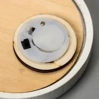 Ёлочная игрушка &laquo;Шар со снеговиками&raquo;, 10.5&times;10.5&times;1.5 см, от батареек, свечение тёплое белое