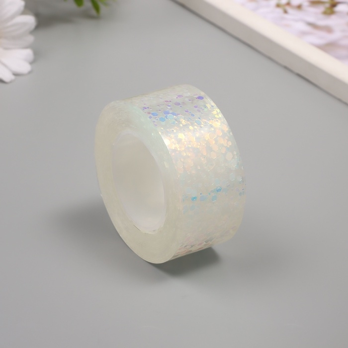 Клейкая нано-лента декоративная силикон Клейкая нано-лента декоративная силикон "Сияние. Перламутр" 3 см, дл. 3 м 6,8х6,8х3 см