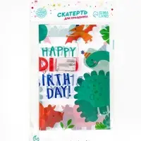 Скатерть одноразовая Dino birthday, 108&times;180 см