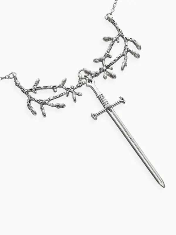 Кулон на цепочке &laquo;Готика&raquo;, меч, цвет серебро, 50 см