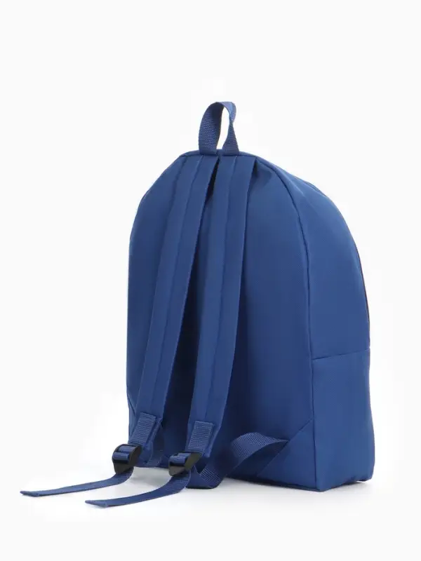 Рюкзак школьный на молнии, с карманом, размер 27&times;11&times;37 см, синий