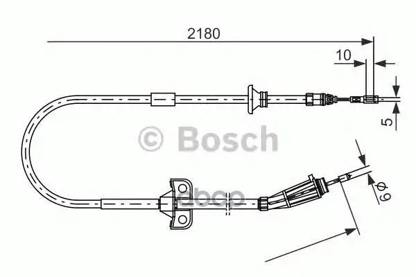 трос ручного тормоза l Bosch арт. 1 987 477 248