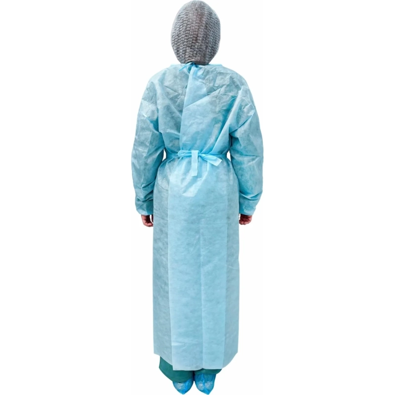 Халат хирург. стер, рук.рез, дл.140 см, пл.25,&nbsp;р.48-54, голуб, 1шт,5116/1