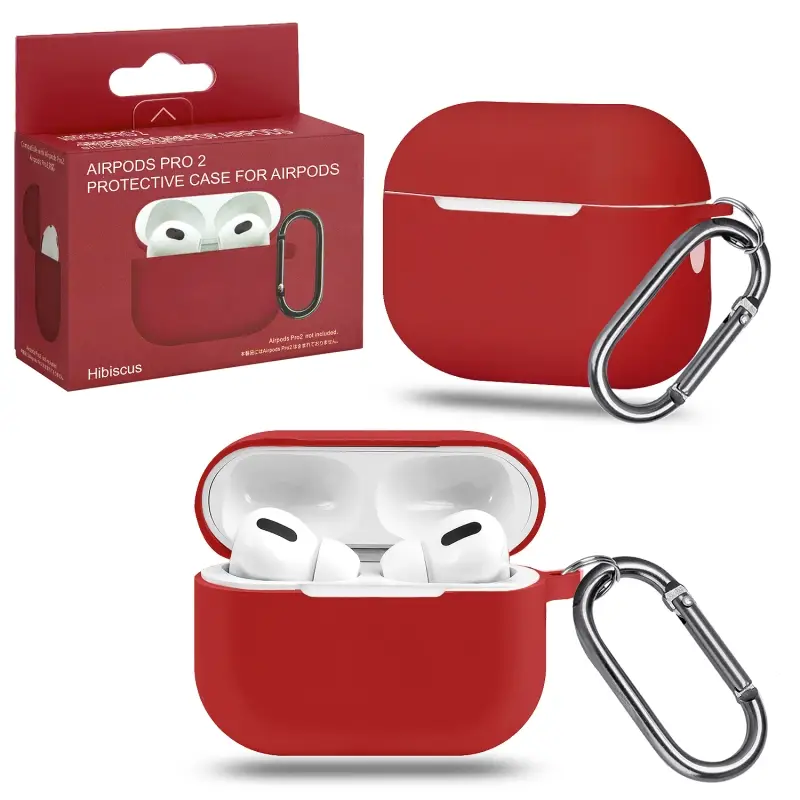 Чехол APods Pro 2 с карабином №10 hibiscus (только для версии Lightning)