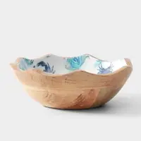 Салатник &laquo;Крабы&raquo;, 20&times;20&times;8 см, дерево манго