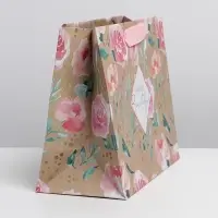 Пакет подарочный крафтовый, упаковка, You are beautiful, MS 23 х 18 х 10 см