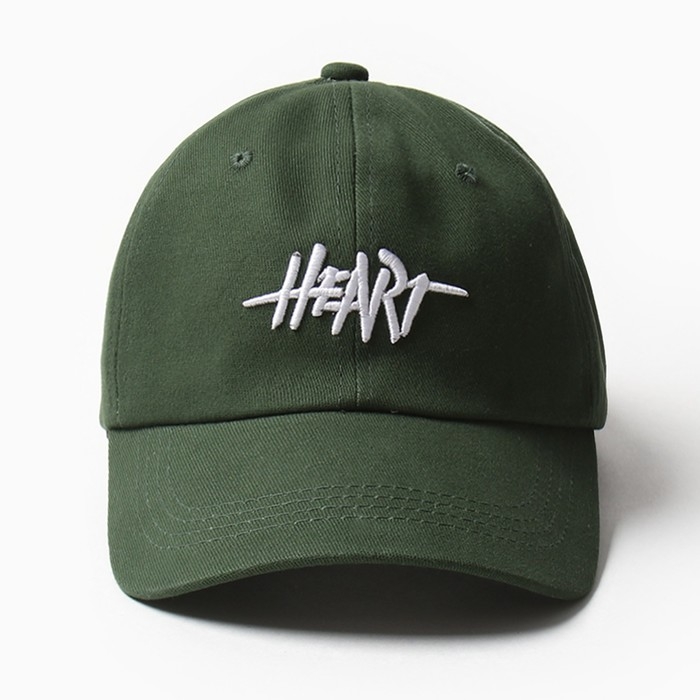 Кепка MINAKU "Heart", цвет зеленый, размер 56-58