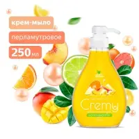 Крем-мыло жидкое с перламутром "Cremy" тропикано с дозатором 250 мл. Clean&Green CG8411