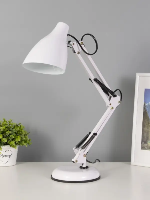 Лампа настольная RISALUX &laquo;Валли&raquo;, Е27, 60 Вт, белая, 43&times;21&times;14.5 см