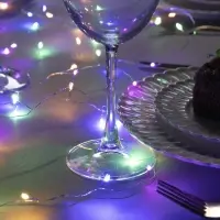 Гирлянда &laquo;Мишура&raquo; 10 м, роса, IP20, серебристая нить, 200 LED, свечение мульти, 12 В