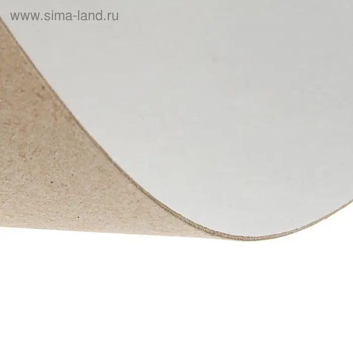 Картон переплётный 0.9 мм, 30&times;30, 50 листов, 540 г/м&sup2;, белый