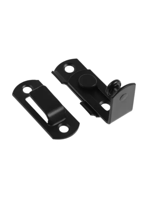 Шпингалет накладной ТУНДРА, угловой, 41&times;32 мм, черный