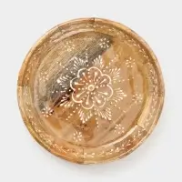 Блюдо &laquo;Пряник&raquo;, 25&times;25&times;5 см, дерево манго
