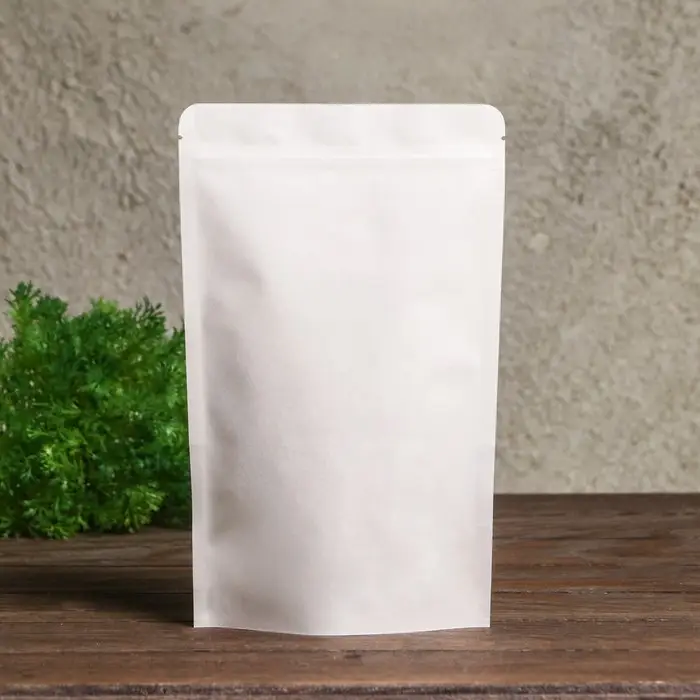 Пакет Zip-lock Крафт, белый, с прямоугольным окном 20×30 см