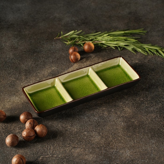 Менажница керамическая 3 секции «Таллула», 20,5×7,5×2,5 см Менажница керамическая 3 секции «Таллула», 20,5×7,5×2,5 см