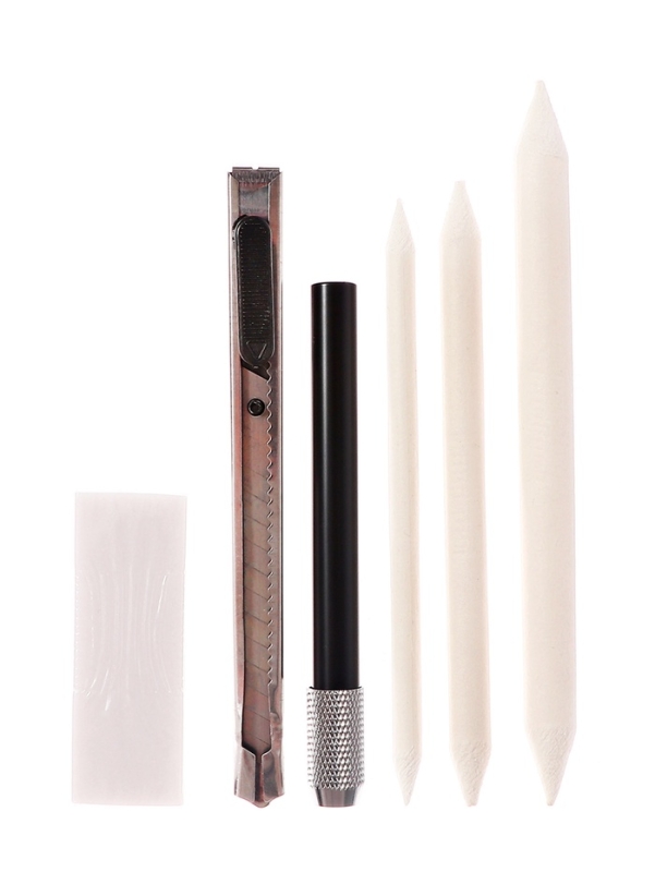 Набор художественный для рисования, бежевый  пенал-скрутка Набор художественный для рисования, бежевый  пенал-скрутка