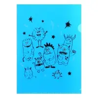 Набор папок-уголков А4, 180 мкм, Calligrata &laquo;Монстрики&raquo;, полупрозрачные, 6 штук, с принтом, микс