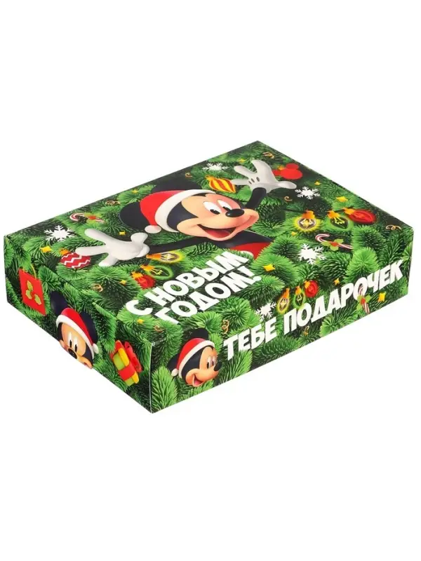 Коробка подарочная «С Новым годом», 21×15×5 см, Микки Маус и друзья Коробка подарочная «С Новым годом», 21×15×5 см, Микки Маус и друзья