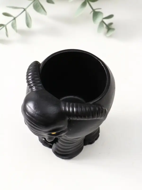 Подставка для мелочей «Слон», 8×9.5×8.5 см, чёрная