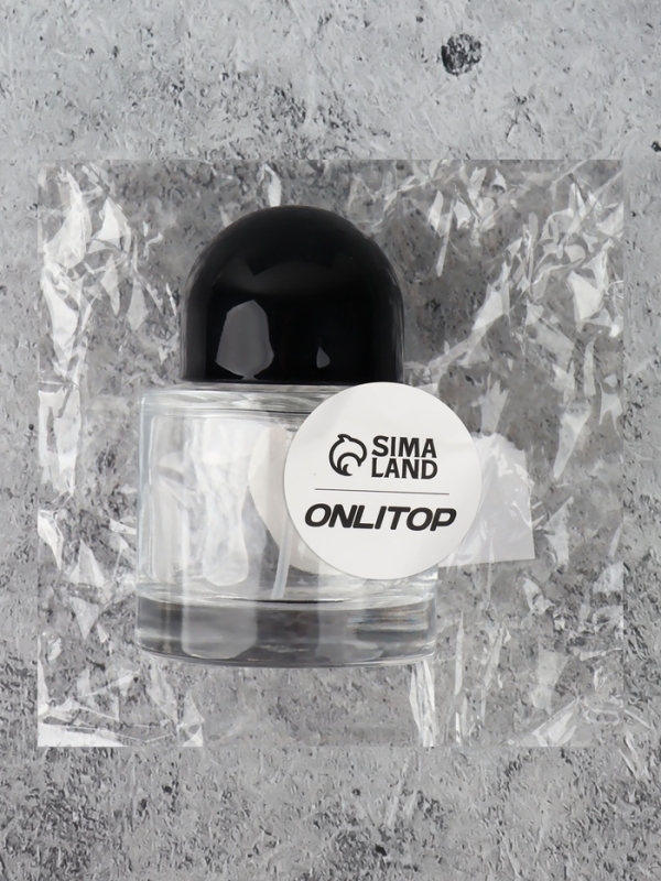 Флакон стеклянный для парфюма, с распылителем, 30 мл, прозрачный/чёрный Флакон стеклянный для парфюма, с распылителем, 30 мл, прозрачный/чёрный