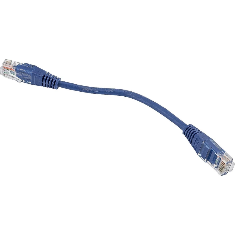 Патч-корд TWT TWT-45-45-0.15-BL UTP кат.5e, 0.15 м, синий