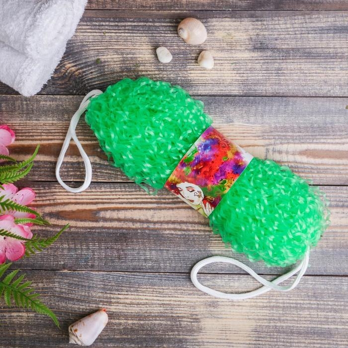 Мочалка банная Мочалка банная "Бублик", цвет микс 25 см