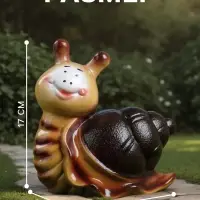Садовая фигура из гипса &laquo;Улитка Улыбка&raquo;, 17&times;8&times;16 см