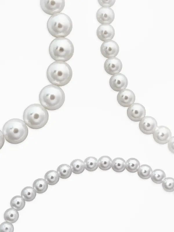 Чокер &laquo;Сияние жемчуга&raquo;, (набор3 нити) бусины №14,10,8, L=35см+8см, цвет белый в серебре