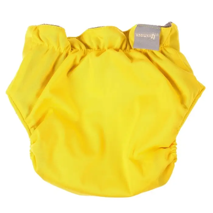 Многоразовый подгузник, угольно-бамбуковая ткань, 3-15 кг, цвет желтый, Крошка Я