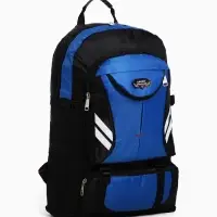 Рюкзак туристический 37 л, с карманами, с увеличением, 35&times;16&times;53/65 см, синий