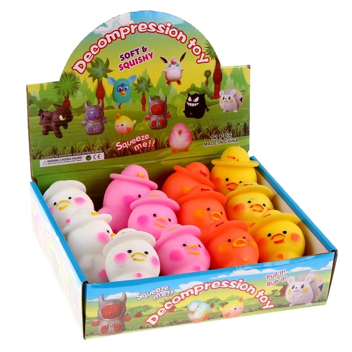 Мялка «Уточка» с пастой, цвета МИКС Мялка «Уточка» с пастой, цвета МИКС