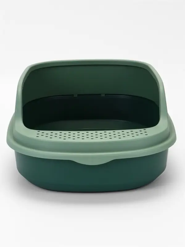 Лоток для кошек Фур-Мур 48×35.5 cм с высоким бортом + совок, Soft-touch, изумруд Лоток для кошек Фур-Мур 48×35.5 cм с высоким бортом + совок, Soft-touch, изумруд