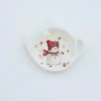 Подставка под чайный пакетик новогодняя Доляна &laquo;Снежное чудо&raquo;, 12&times;9&times;1.5 см, доломит, белая