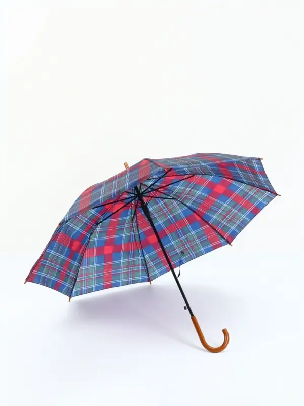 Зонт полуавтоматический &laquo;Клетка&raquo;, 8 спиц, R=48/55 см, d=96 см, МИКС